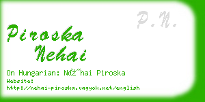 piroska nehai business card